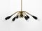 Mid-Century German Brass and Metal Ceiling Lamp, 1950s, Image 3