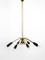 Mid-Century German Brass and Metal Ceiling Lamp, 1950s, Image 1