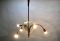 Lámpara de araña francesa Mid-Century de latón, años 50, Imagen 3