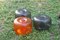 Vintage French Plastic Inflatable Ottomans, 1970s, Set of 3 1