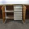 Italienisches Vintage Sideboard aus Messing, Spiegel und Wurzelholz, 1970er 3