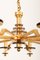 Vintage Italian Brass and Smoked Glass Chandelier, 1970s 7