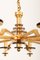 Vintage Italian Brass and Smoked Glass Chandelier, 1970s, Image 7