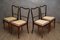 Italian Beech and Brass Dining Chairs, 1950s, Set of 4 13
