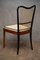 Italian Beech and Brass Dining Chairs, 1950s, Set of 4 2