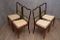 Italian Beech and Brass Dining Chairs, 1950s, Set of 4 11