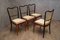 Italian Beech and Brass Dining Chairs, 1950s, Set of 4 9