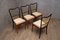 Italian Beech and Brass Dining Chairs, 1950s, Set of 4 7