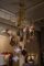 Lampada da soffitto in ottone e vetro di Murano, Italia, anni '70, Immagine 3