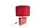 Red Lacquered Table Lamp by Jean Claude Mahey, 1970s 2