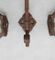 Art Deco French Cast Iron Wall Hooks, 1930s, Set of 3 2