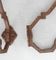 Art Deco French Cast Iron Wall Hooks, 1930s, Set of 3 3