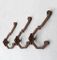 Art Deco French Cast Iron Wall Hooks, 1930s, Set of 3 10