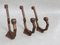 Art Deco French Cast Iron Wall Hooks, 1930s, Set of 3 9