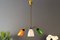 Mid-Century Tri-Color Bakelite & Brass Chandelier, 1950s, Image 5