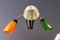 Mid-Century Tri-Color Bakelite & Brass Chandelier, 1950s, Image 6