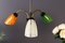 Lampadario Mid-Century in ottone e bachelite tricolore, anni '50, Immagine 9