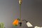 Lámpara de araña Mid-Century tricolor de latón y baquelita, años 50, Imagen 2