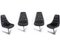 Leather and Steel Swivel Chairs from Chromcraft, 1966, Set of 4, Image 1