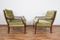 Mid-Century Danish Teak & Velour Armchairs, 1950s, Set of 2 2