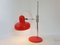 Lampe de Bureau Ajustable Vintage en Acier Chromé et Laqué Rouge, 1960s 6