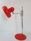 Vintage Red Lacquered & Chrome-Plated Steel Adjustable Table Lamp, 1960s, Image 1