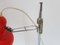 Verstellbare Vintage Tischlampe aus rot lackiertem & verchromtem Stahl, 1960er 4