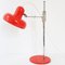 Vintage Red Lacquered & Chrome-Plated Steel Adjustable Table Lamp, 1960s, Image 11