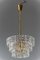 German Brass and Glass Chandelier from Kinkeldey, 1960s, Image 9