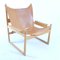 Mid-Century Hunting Oak and Leather Lounge Chair, 1960s 2