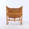 Mid-Century Hunting Oak and Leather Lounge Chair, 1960s 5