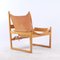 Mid-Century Hunting Oak and Leather Lounge Chair, 1960s 10