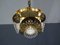 Italian Brass & Glass Ceiling Lamp, 1960s 13