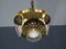 Italian Brass & Glass Ceiling Lamp, 1960s, Image 13