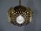 Italian Brass & Glass Ceiling Lamp, 1960s 11