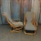 Vintage Italian Rattan Lounge Chairs & Table, 1960s, Set of 3 8