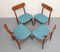 Chaises de Salle à Manger en Tissu et Teck, Danemark, 1960s, Set de 4 9