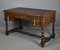Antique French Carved Oak Writing Desk Table, 1870s 5