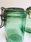 French Colored Glass Jars from Durfor, 1920s, Set of 3 5