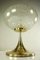 Vintage German Aluminum & Mouth-Blown Glass Table Lamp on Tulip Base from Doria Leuchten 10