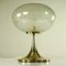 Vintage German Aluminum & Mouth-Blown Glass Table Lamp on Tulip Base from Doria Leuchten 11