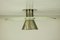 Italian Aluminum, Metal & Murano Glass Flushmount Ceiling Lamp, 1970s 4