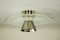 Italian Aluminum, Metal & Murano Glass Flushmount Ceiling Lamp, 1970s 1