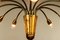 Deutsche Mid-Century Deckenlampe aus Messing mit 12 Leuchten, 1950er 5