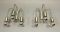 Lámparas de pared italianas de metal cromado, años 70. Juego de 2, Imagen 1