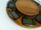 Danish Teak & Pressed Glass Rotatable Lazy Susan Serving Dish from Digsmed, 1970s 7