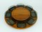 Danish Teak & Pressed Glass Rotatable Lazy Susan Serving Dish from Digsmed, 1970s 1