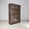 Vintage Industrial Stripped Steel 12 Locker Cabinet, Image 3
