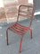 Juego de mesa y sillas de jardín industrial de hierro de Tolix, años 60, Imagen 2