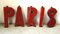 Paris Letters Sign, 1950er, 5er Set 1